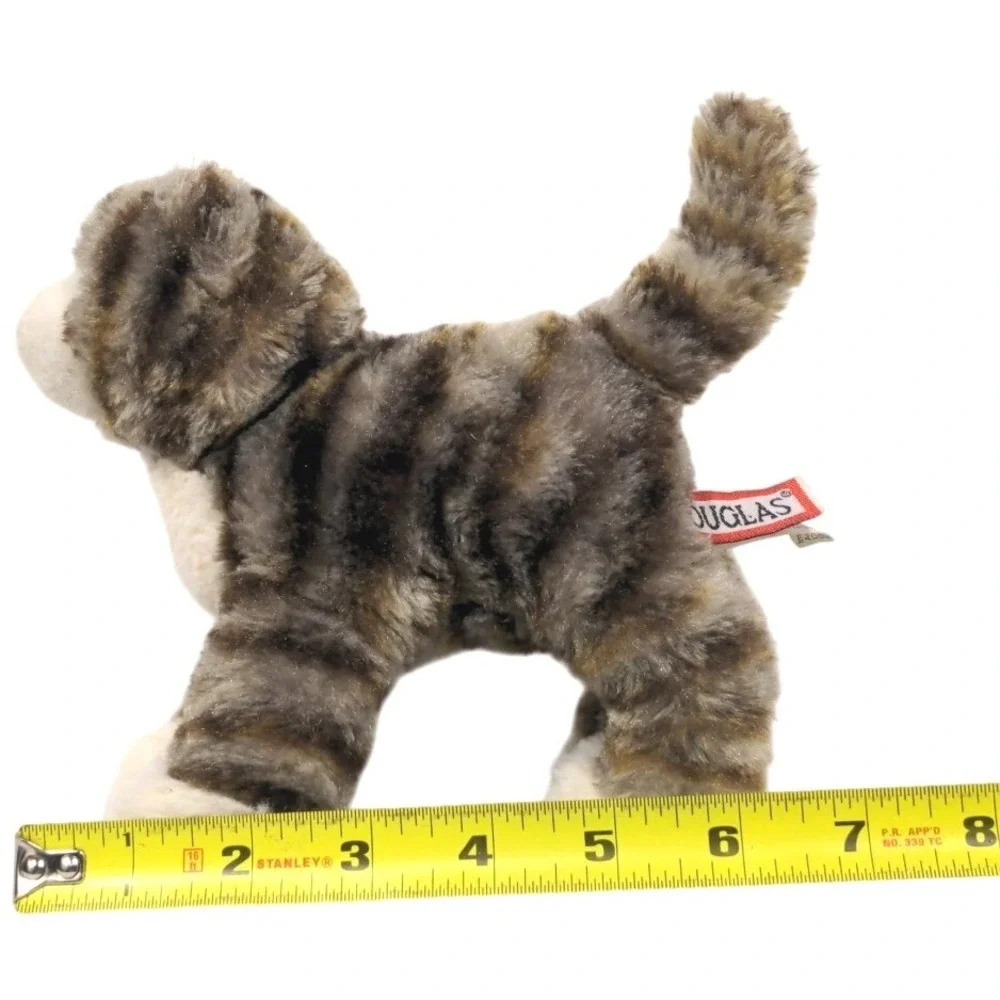Douglas Gray Tabby Cat Plush Stuffed Animal Kitten Striped 8" Kitty Toy - Picture 4 of 7